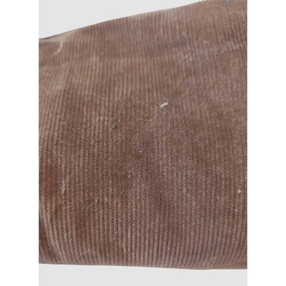 Vintage Brown Corduroy Fabric Piece With Noticeable Wear And Small Imperfections - Picture 1 of 3
